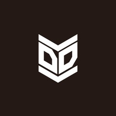 Logo alphabet monogram with emblem style