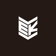 Logo alphabet monogram with emblem style