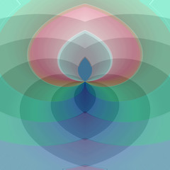 Fototapeta premium Stylized flowers in pastel colours background