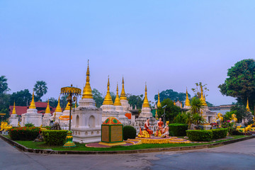 Naklejka premium Twenty pagodas temple is a Buddhist temple in Lampang province, Thailand