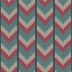 Trendy downward arrow lines christmas knit 