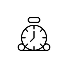 clock and alarm icon design line style. Perfect for application, web, logo and presentation template