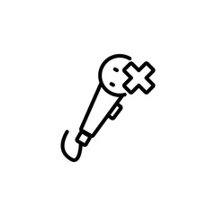 disable microphone icon design line style. Perfect for application, web, logo and presentation template