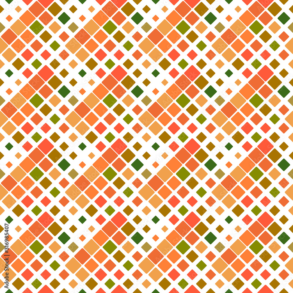 Poster Diagonal square pattern background - geometrical abstract vector graphic design