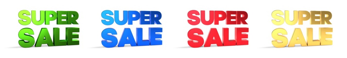 Sale 3d  isolated text. Special Offer Tag. Deal text in variety of colors.