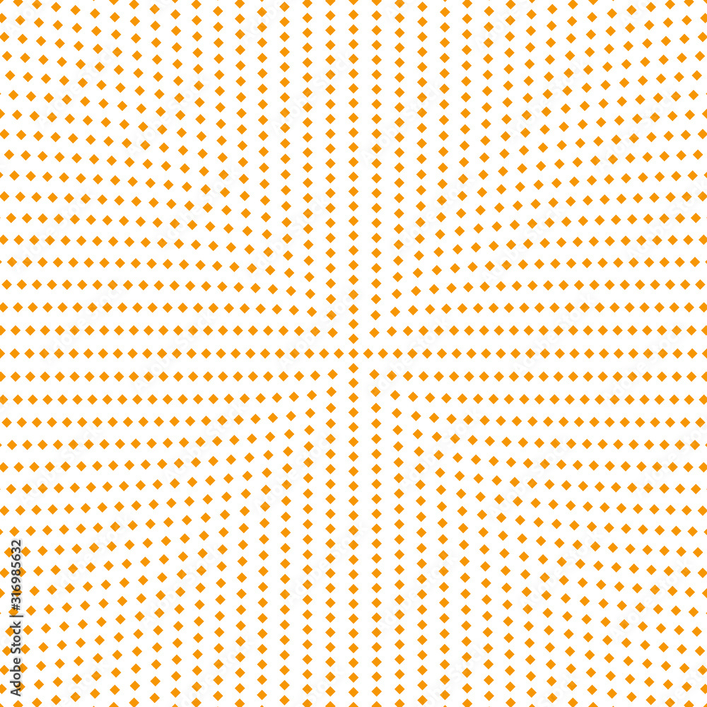 Poster halftone round square pattern background - circular vector graphic design