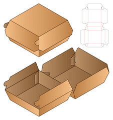 Box packaging die cut template design. 3d mock-up