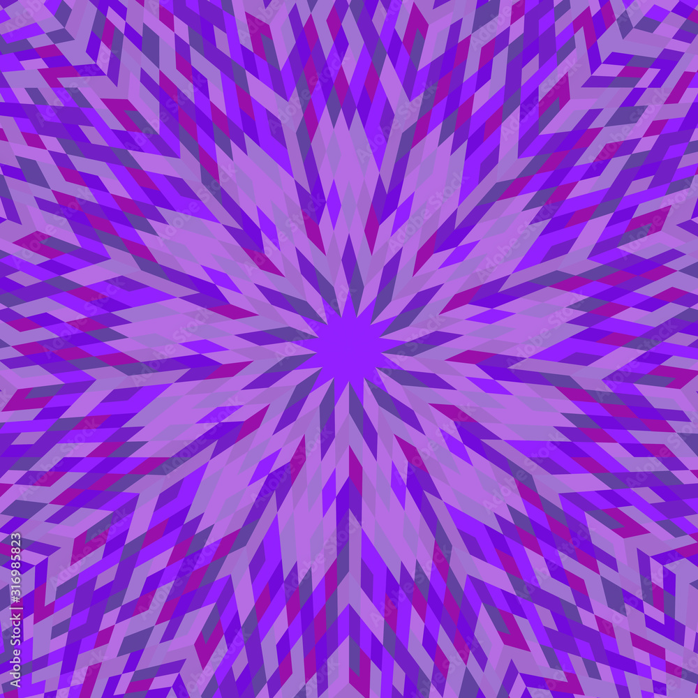 Poster geometrical abstract dynamic pattern mosaic background - hypnotic circular colorful vector design