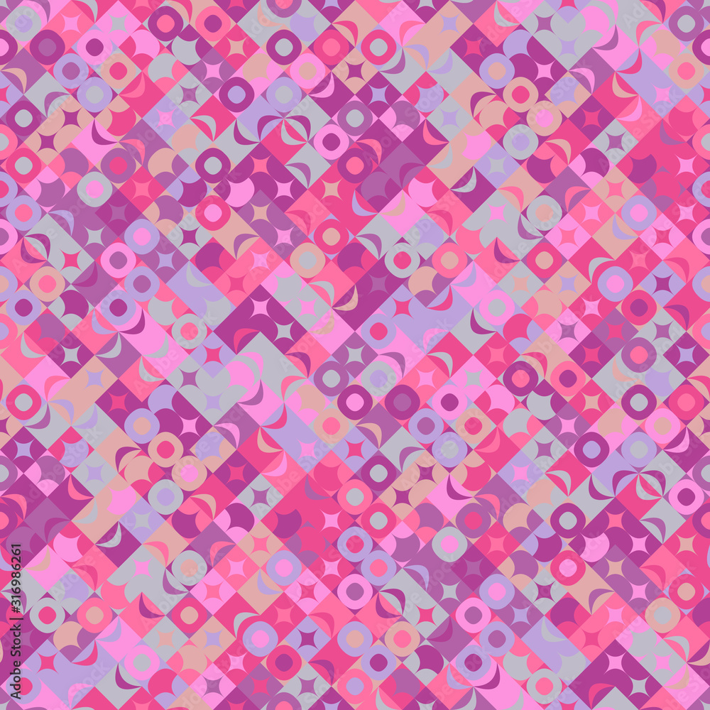 Poster colorful seamless curved shape pattern background design - abstract vector graphic