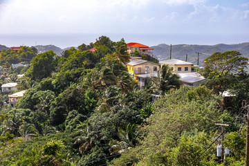 St George's, Grenada, West Indies - Creole houses at the top of the hill