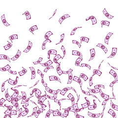 European Union Euro notes falling. Sparse EUR bill