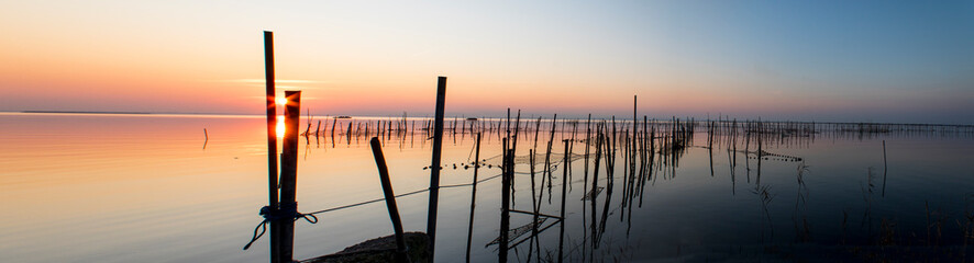 Sunset in the Albufera of Valencia (Spain)