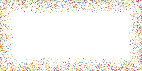 Fototapeta premium Festive confetti. Celebration stars. Rainbow brigh