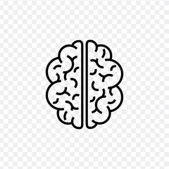 Brain icon template. Simple brain flat design vector. Stock vector illustration isolated on white background.