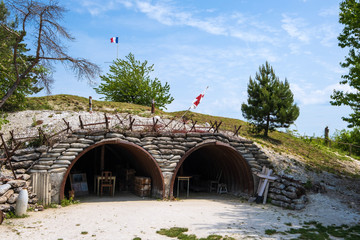 Feldlazarett aus dem 1. Weltkrieg in den Ardennen  nahe Verdun/Frankreich