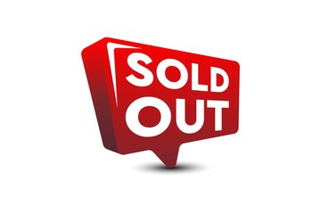 Sold out buble chat banner design illustration, background, web banner design, discount card, promotion, flyer layout, ad, advertisement, printing media.