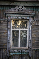 beautiful old windows in a provincial historic village