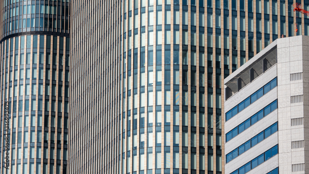 Fototapete abstract background architecture lines. modern architecture detail