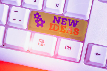 Conceptual hand writing showing New Ideas. Concept meaning something original or fresh and more...