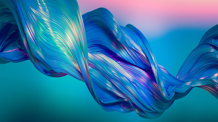 Drapery fabric with stripes. 3d illustration, 3d rendering.