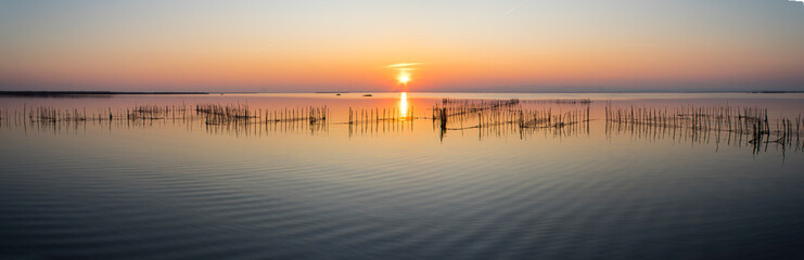 Sunset in the Albufera of Valencia (Spain)