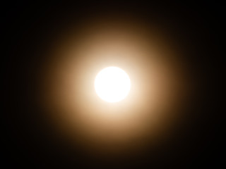 Moon Shows The Radial as Yellow Light