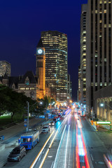 Fototapeta na wymiar Toronto downtown at night, Toronto, Ontario, Canada