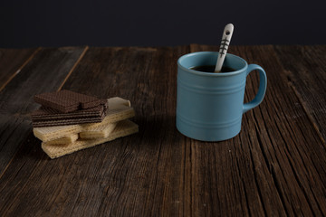 wafers and coffee