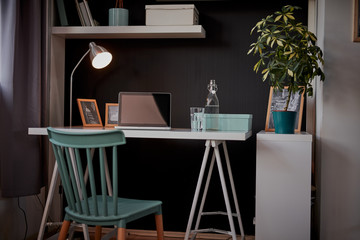 Interior of modern home office.