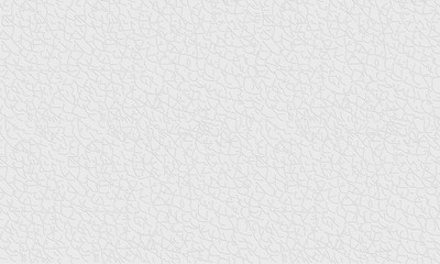 Simple white leather background. Vector texture with irregular cracks. Random network of fractures.