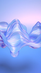 Drapery fabric with stripes. 3d illustration, 3d rendering.