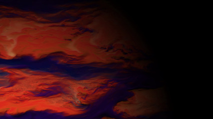 abstract background of spots and waves red-blue