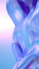 Drapery fabric with stripes. 3d illustration, 3d rendering.