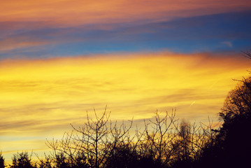 Fototapeta premium A beautiful, colorful sunset.