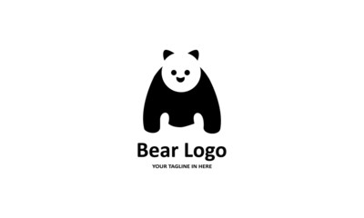 The flat bear logo concept is perfect for business, technology, contractor and housing symbols, health,sport, restaurants, education