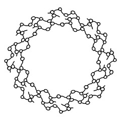 Rustic. Hand drawn simple line. Black stroke. Isolated on white background. Elegant and noble.