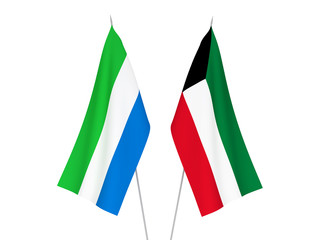 Kuwait and Sierra Leone flags
