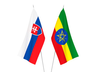 Ethiopia and Slovakia flags