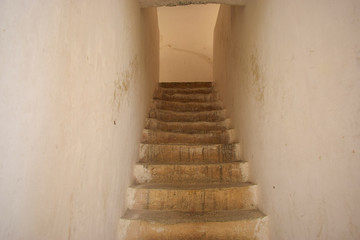 Fototapeta na wymiar Old Ancient Steps of Golconda Fort in India