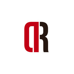 DR letter logo design in white background