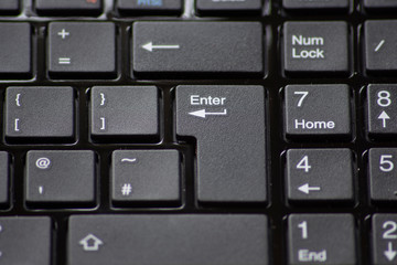 close up of computer desktop keyboard.