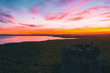 The Beautiful Strong Sunset Colors Over Rush, Ireland.