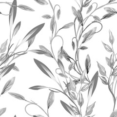 Leaves Seamless Pattern. Artistic Background.