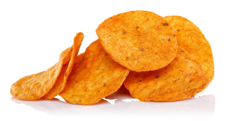 Corn chips isolated on white