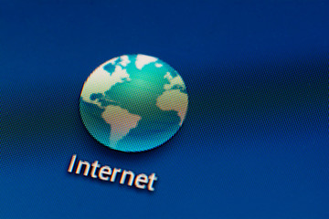 Internet - Icon auf Tablet