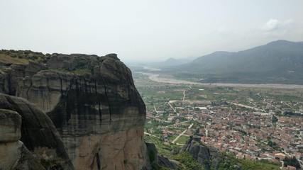 Landscape of the unique & beautiful geology and monastery`s of Meteora Greece.