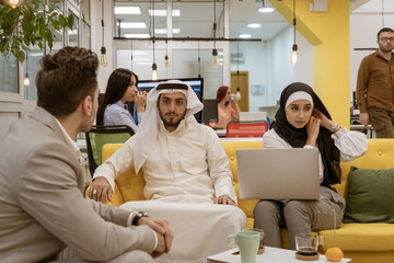 Arab business people in a meeting