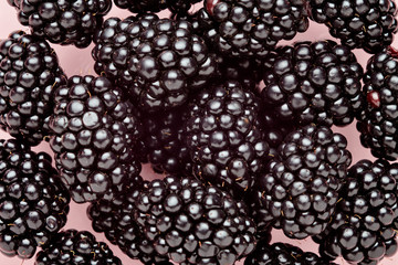 Tasty fresh blackberries, organic fruits.