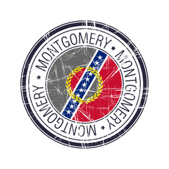 City of Montgomery, Alabama vector stamp