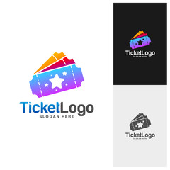 Star Ticket Logo Template Design Vector, Emblem, Creative design, Icon symbol concept